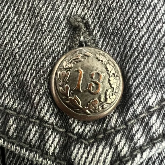 R13 Lyle Trucker Jacket. Denim. Dark grey/black. Gently used - Picture 2 of 12